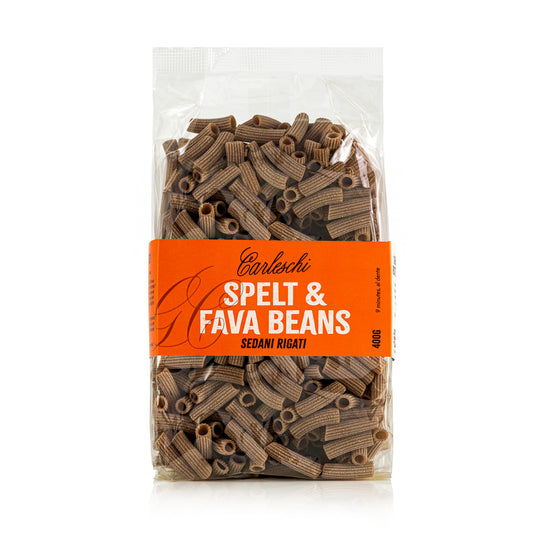Spelt and Fava Bean Sedani Rigati